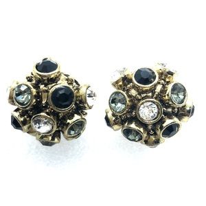 VTG Rhinestone Cluster Earrings Clip-on